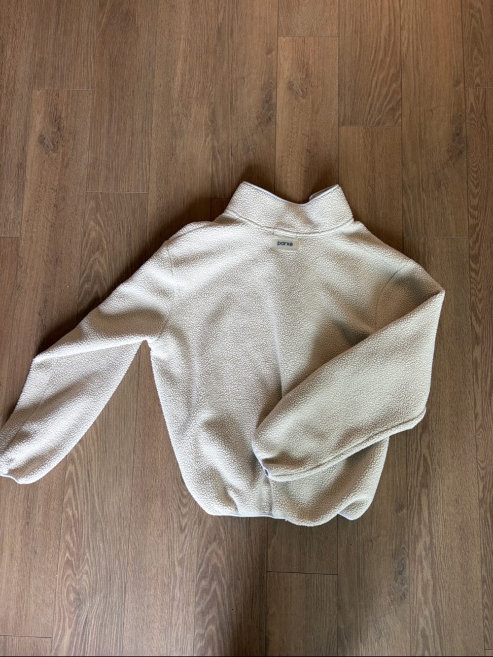 Parke Cozy Cream Fleece Half-Zip Jacket - Picture 5 of 5